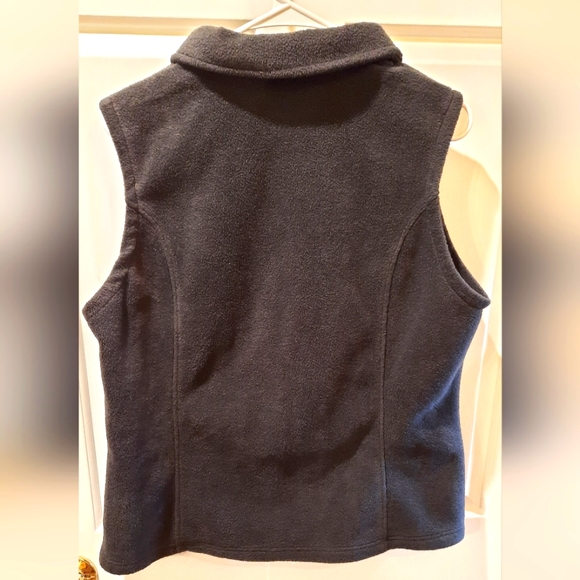 Columbia Black Fleece Zip-Up Vest size Large - Picture 5 of 8